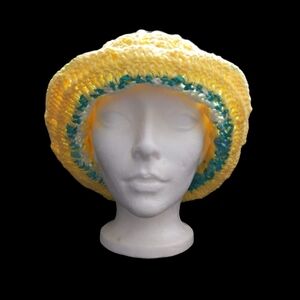 Crochet Handmade Bucket Beach Hat 23" Round